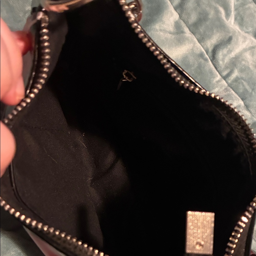 Dolls Kill Black Bag with Red X and Silver Handle - Picture 4 of 5